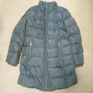 Lauren by Ralph Lauren Black Label Womens Down Jacket Long Black / Navy Size L